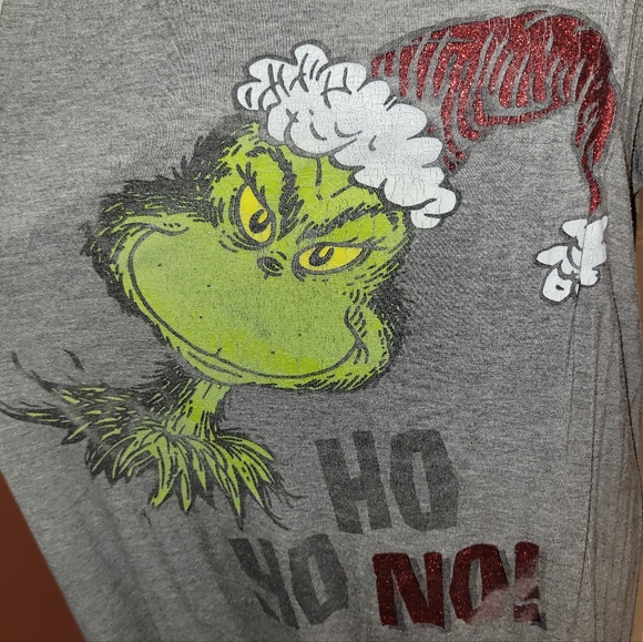 🛑Gray Grinch Pajama Dress with Red Accents - Picture 2 of 9